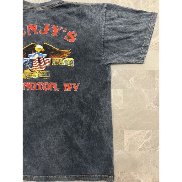 Harley Davidson BENJY'S Huntington WV Motorcycle Vintage Shirt Size XL Eagle - Picture 11 of 12